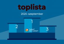 Toplista – 2020. szeptember Toplista 2020. szeptember