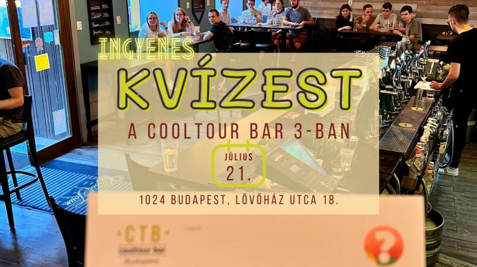 Ingyenes Kvízest a Cooltour Bar 3-ban
